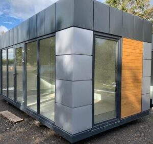 Portable Office with wooden cladding 600cm x 300cm